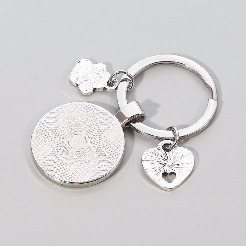 Porte-clés mini coeur personnalisé avec photo de chien de compagnie