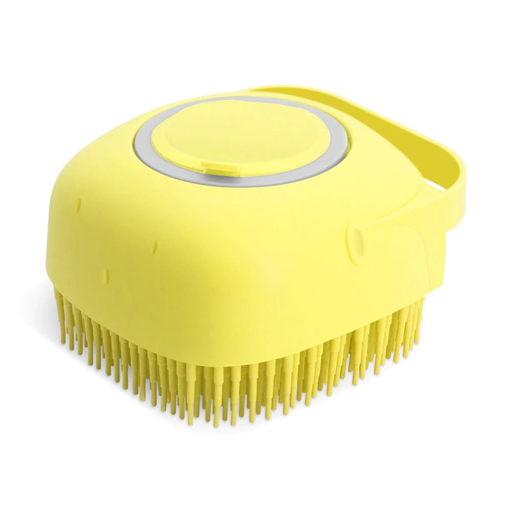 Pet Dog Shampoo Massager Brush Cat Massage Comb Grooming Scrubber Shower Brush For Bathing Short Hair Soft Silicone Brushes - PetsWage