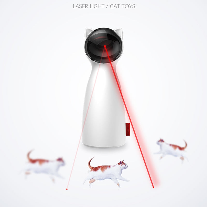 Creative Cat Pet LED Laser Funny Toy Smart Automatic Cat Exercise Training Entertaining Toy - PetsWage