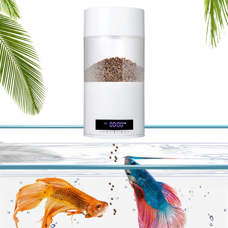 Aquarium tank automatic fish feeder Fish feeder with LCD display Smart aquarium feeder