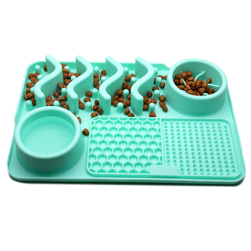 Pet Silicone Licking  Eat Pad Dog Smelling Mat Multifunctional Food Bowl Different Textures whose Design Effectively reduces the speed of a Pet’s Eating - PetsWage