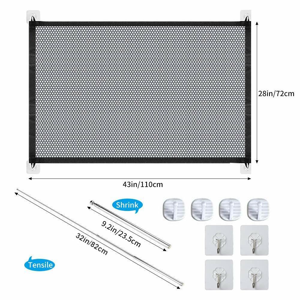 Pets Dog Cat Baby Safety Gate Mesh Fence Magic Portable Guard Net Stairs Doors - PetsWage