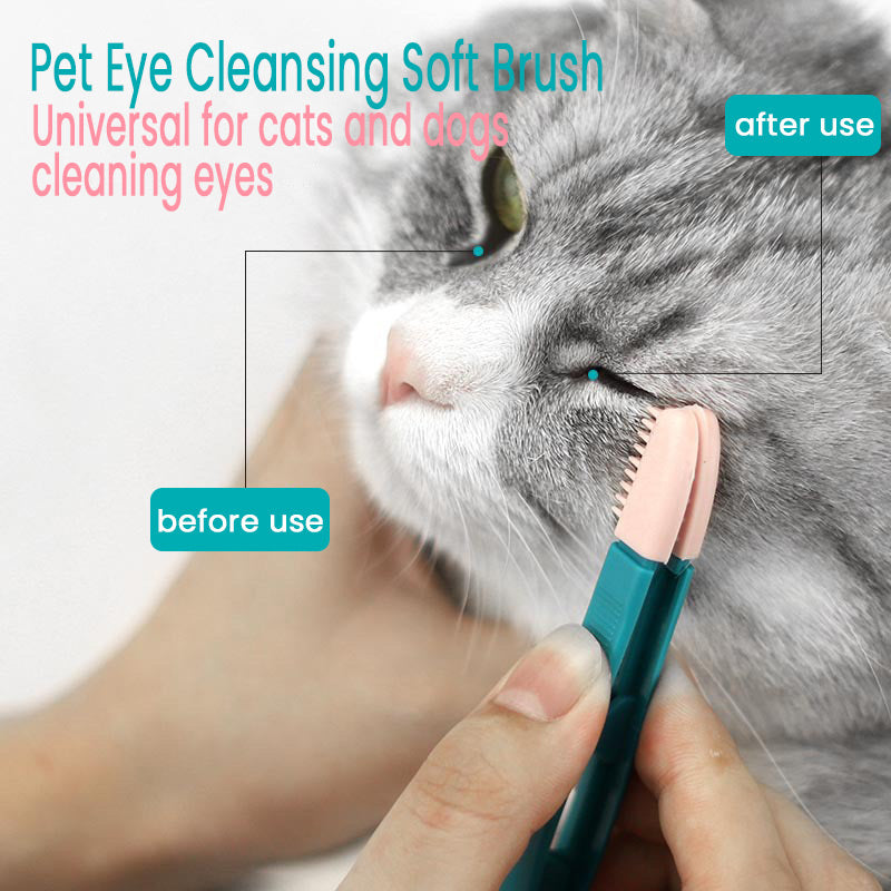 Friendly Kitten Rub Handheld Cat Eye Wipe Rub Poo Brush Cleaning