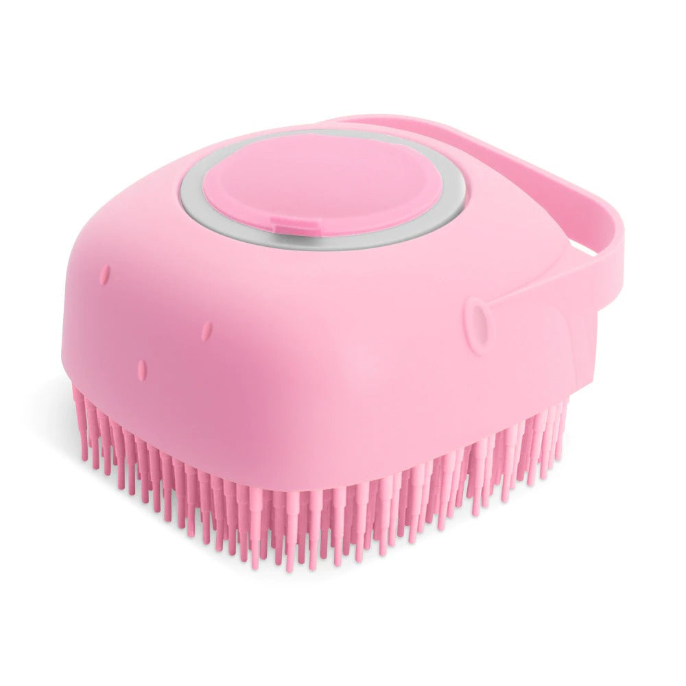 Pet Dog Shampoo Massager Brush Cat Massage Comb Grooming Scrubber Shower Brush For Bathing Short Hair Soft Silicone Brushes - PetsWage