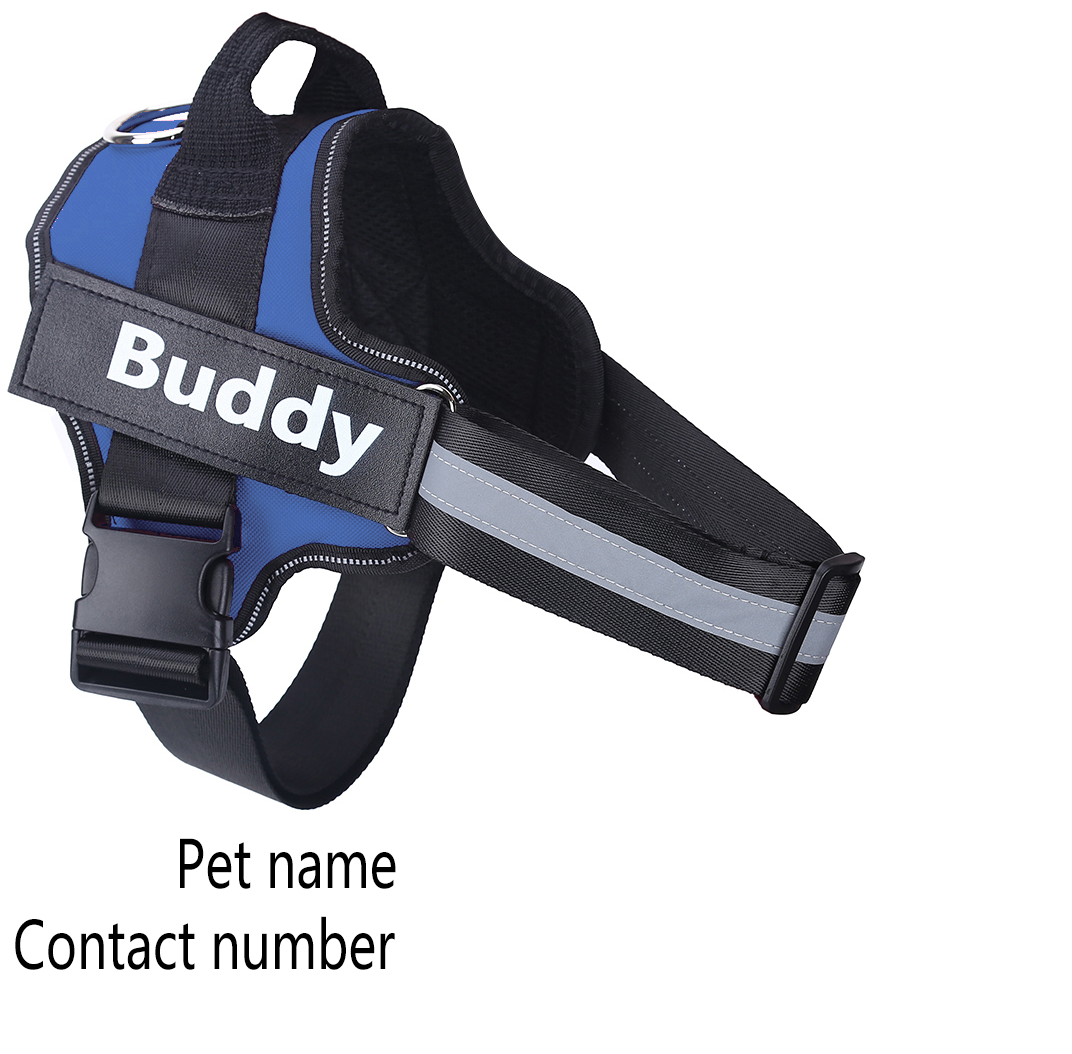 Personalized Dog Harness- A Tailored Experience for Your Canine Companion!  Reflective Breathable Adjustable No Pull Pet Safety Walking Harness Vest For Small & Large Dogs