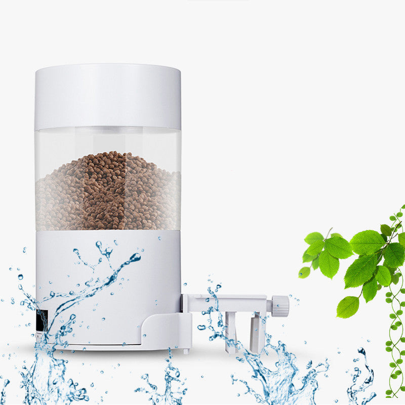 Aquarium tank automatic fish feeder Fish feeder with LCD display Smart aquarium feeder