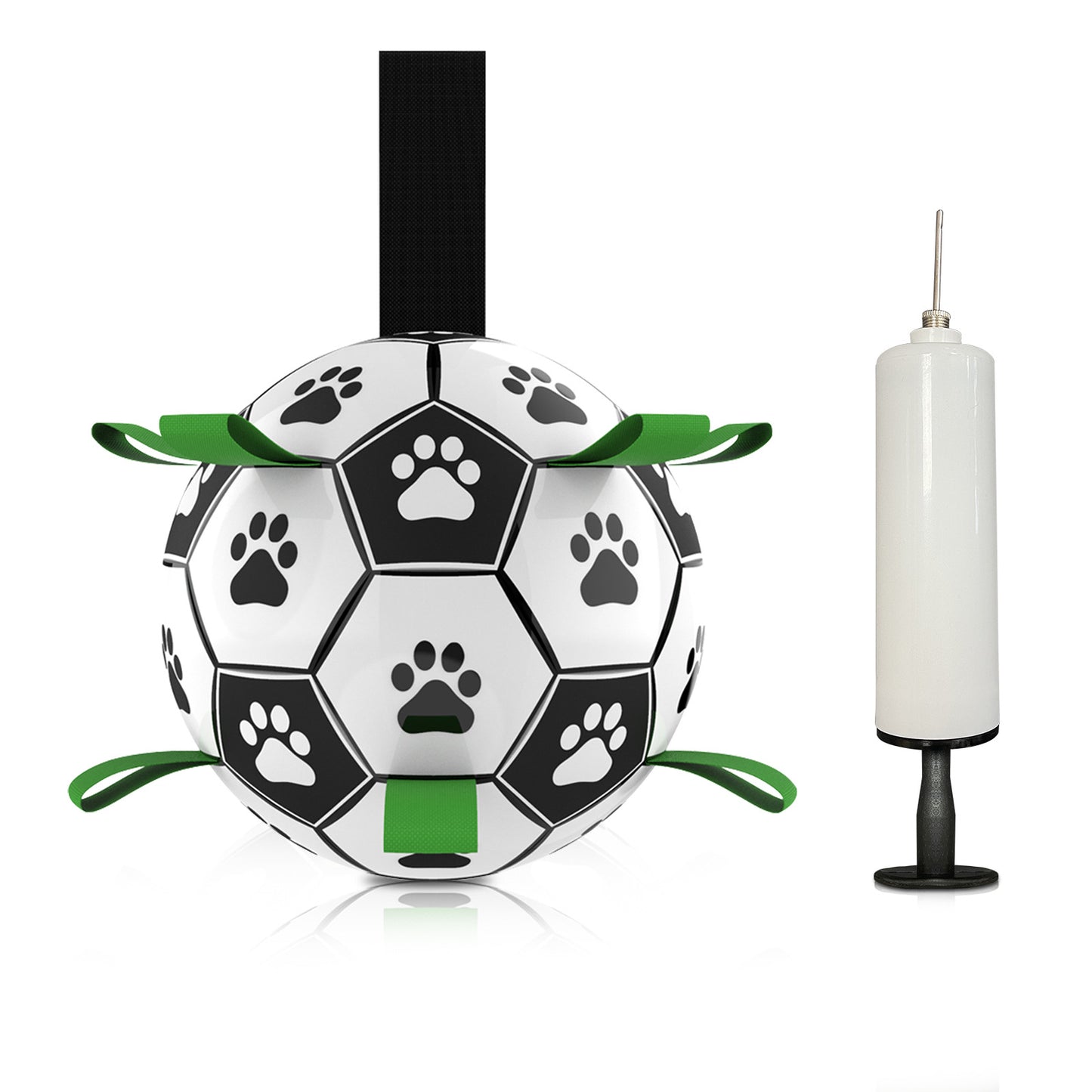 Interactive Football Dog Toy - Score Big with Playtime Fun for Your Canine Athlete! Durable Lightweight Tough Fetch & Tug Soccer chew Toy For Puppy & Dogs