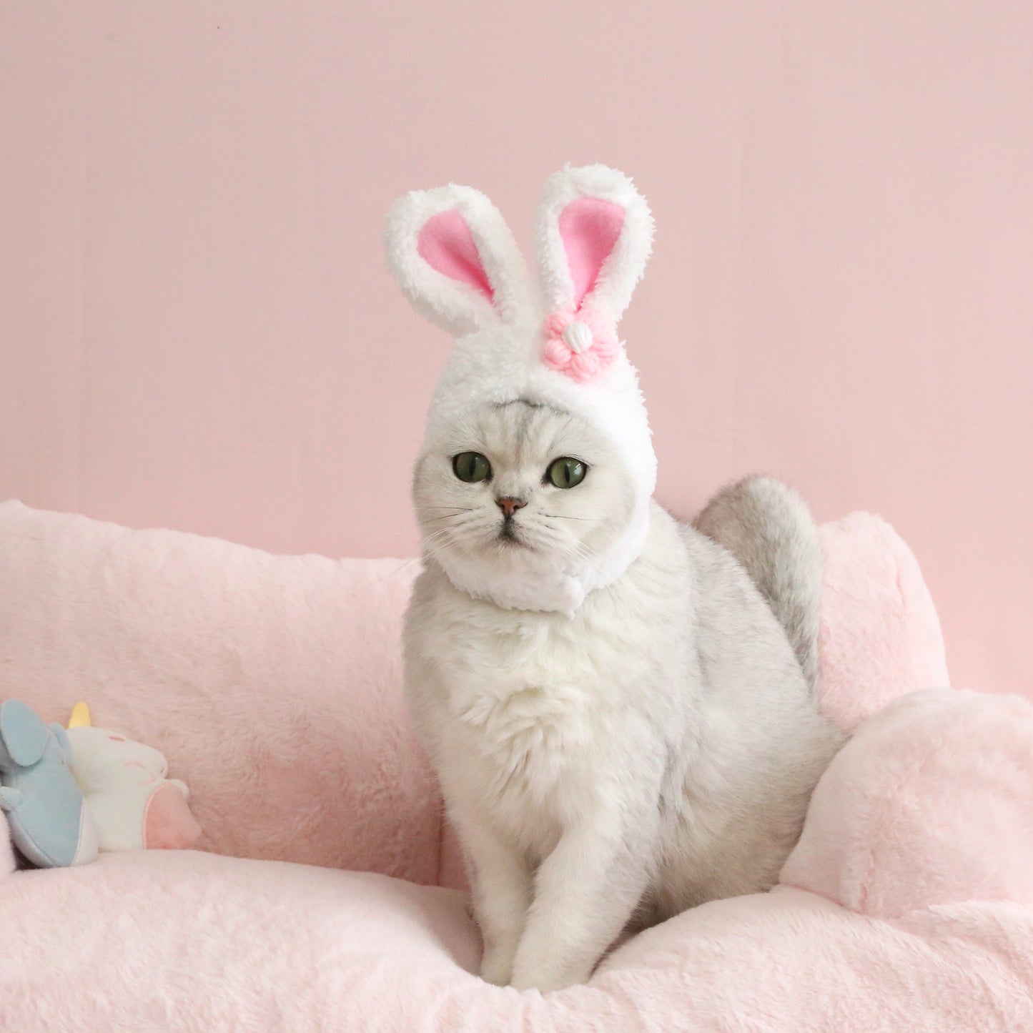 Plush Cartoon Cat Dog Rabbit Ears Cute Easter Decoration Hat Head Cover Pets Products - PetsWage
