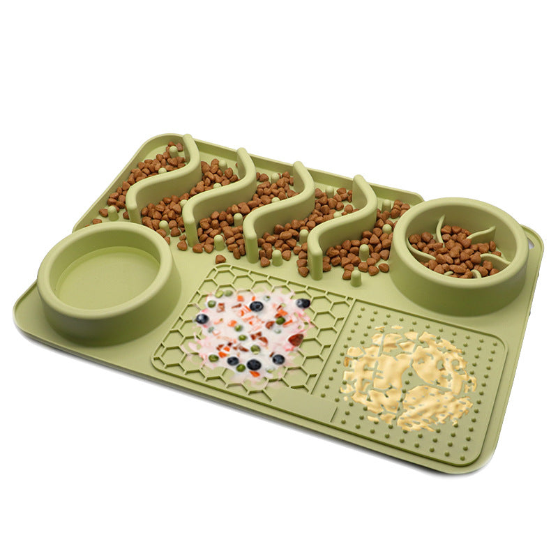 Pet Silicone Licking  Eat Pad Dog Smelling Mat Multifunctional Food Bowl Different Textures whose Design Effectively reduces the speed of a Pet’s Eating - PetsWage