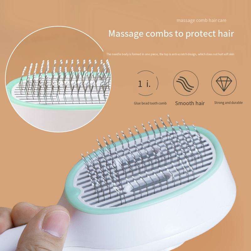 Pet Hair Remover Brush UVC Sterilization Shedding And Grooming Slicker Needle Comb - PetsWage