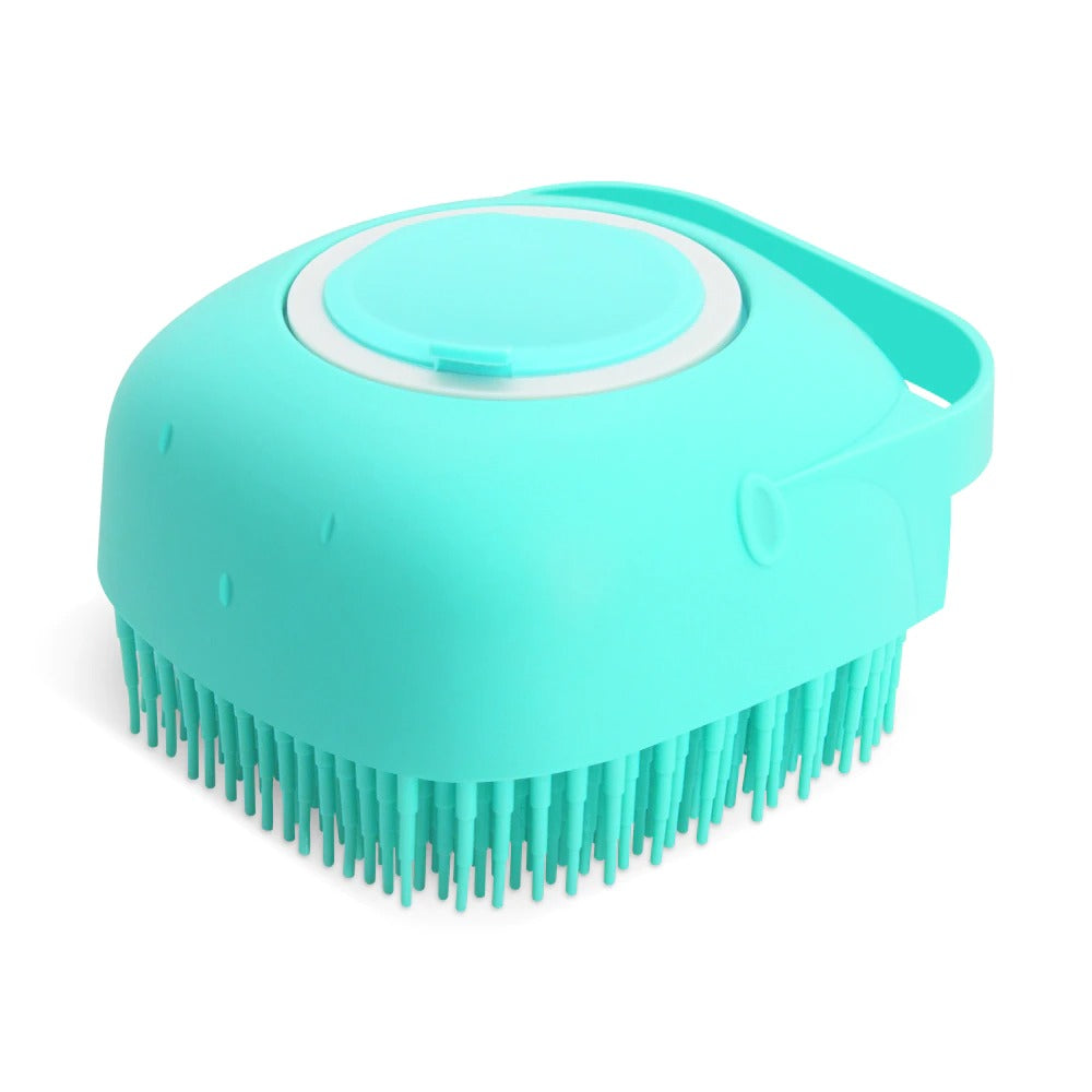 Pet Dog Shampoo Massager Brush Cat Massage Comb Grooming Scrubber Shower Brush For Bathing Short Hair Soft Silicone Brushes - PetsWage