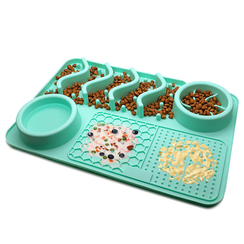 Pet Silicone Licking  Eat Pad Dog Smelling Mat Multifunctional Food Bowl Different Textures whose Design Effectively reduces the speed of a Pet’s Eating - PetsWage