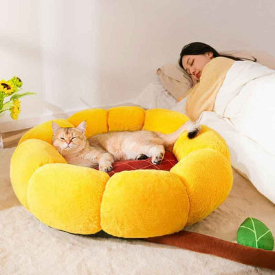 PetsWage™ Cozy Sunflower Pet Bed