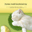 Durian Cat Brush, Dog Cat Self Groomer, Wall Corner Scratcher Massage Combs Durian Shape Molars Eat Slowly Toys Multifunctional Scratch Massager Tool Pets Clean Teeth Healthy Toys - PetsWage