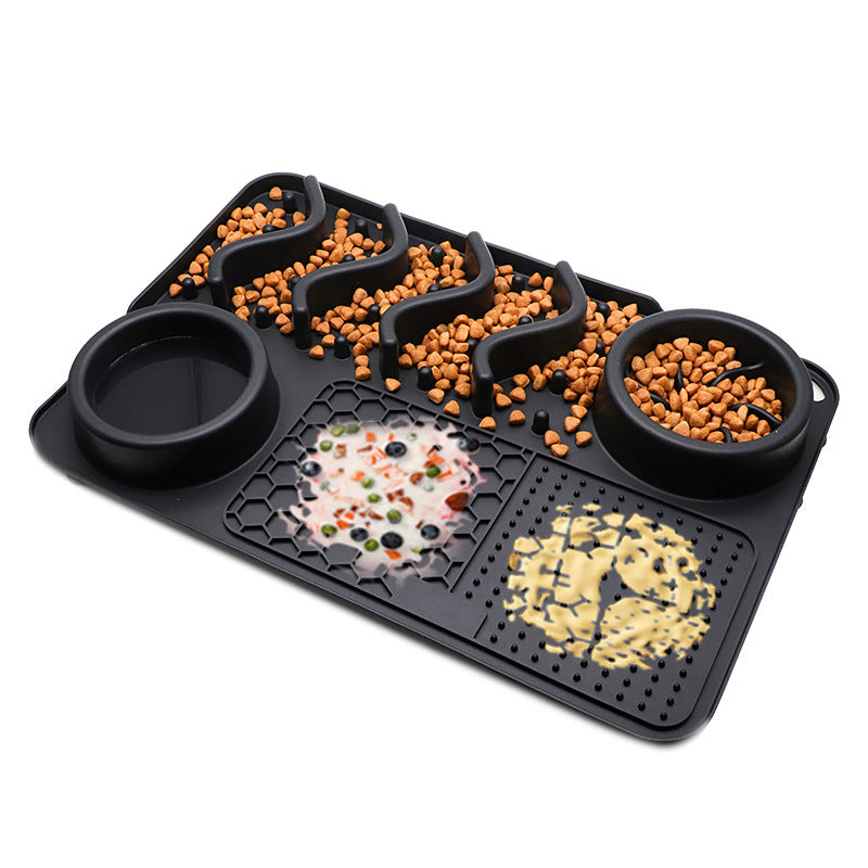 Pet Silicone Licking  Eat Pad Dog Smelling Mat Multifunctional Food Bowl Different Textures whose Design Effectively reduces the speed of a Pet’s Eating - PetsWage