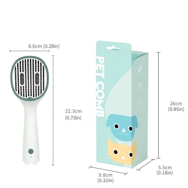 Pet Hair Remover Brush UVC Sterilization Shedding And Grooming Slicker Needle Comb - PetsWage