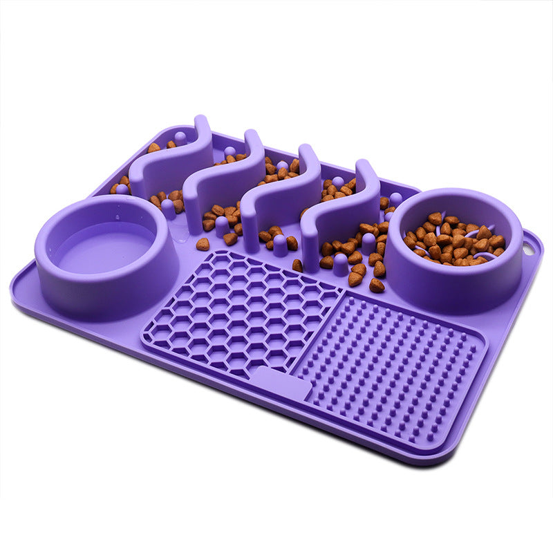 Pet Silicone Licking  Eat Pad Dog Smelling Mat Multifunctional Food Bowl Different Textures whose Design Effectively reduces the speed of a Pet’s Eating - PetsWage