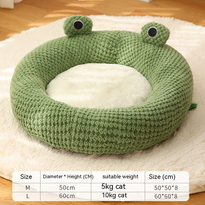 Plush Pet Bed Little Frog Warm - PetsWage