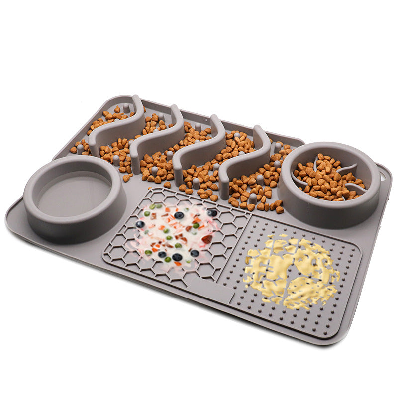 Pet Silicone Licking  Eat Pad Dog Smelling Mat Multifunctional Food Bowl Different Textures whose Design Effectively reduces the speed of a Pet’s Eating - PetsWage