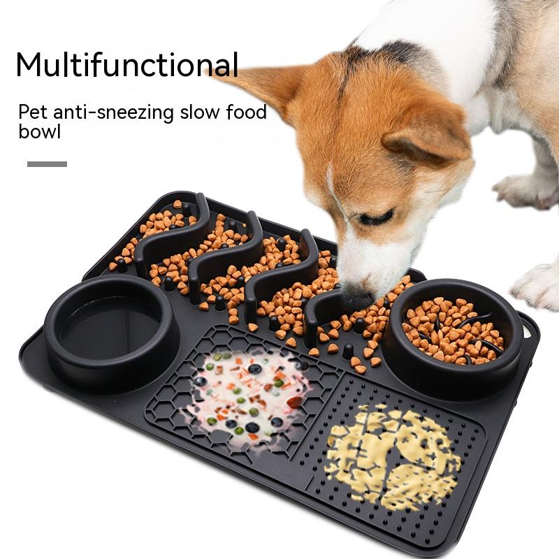 Pet Silicone Licking  Eat Pad Dog Smelling Mat Multifunctional Food Bowl Different Textures whose Design Effectively reduces the speed of a Pet’s Eating - PetsWage