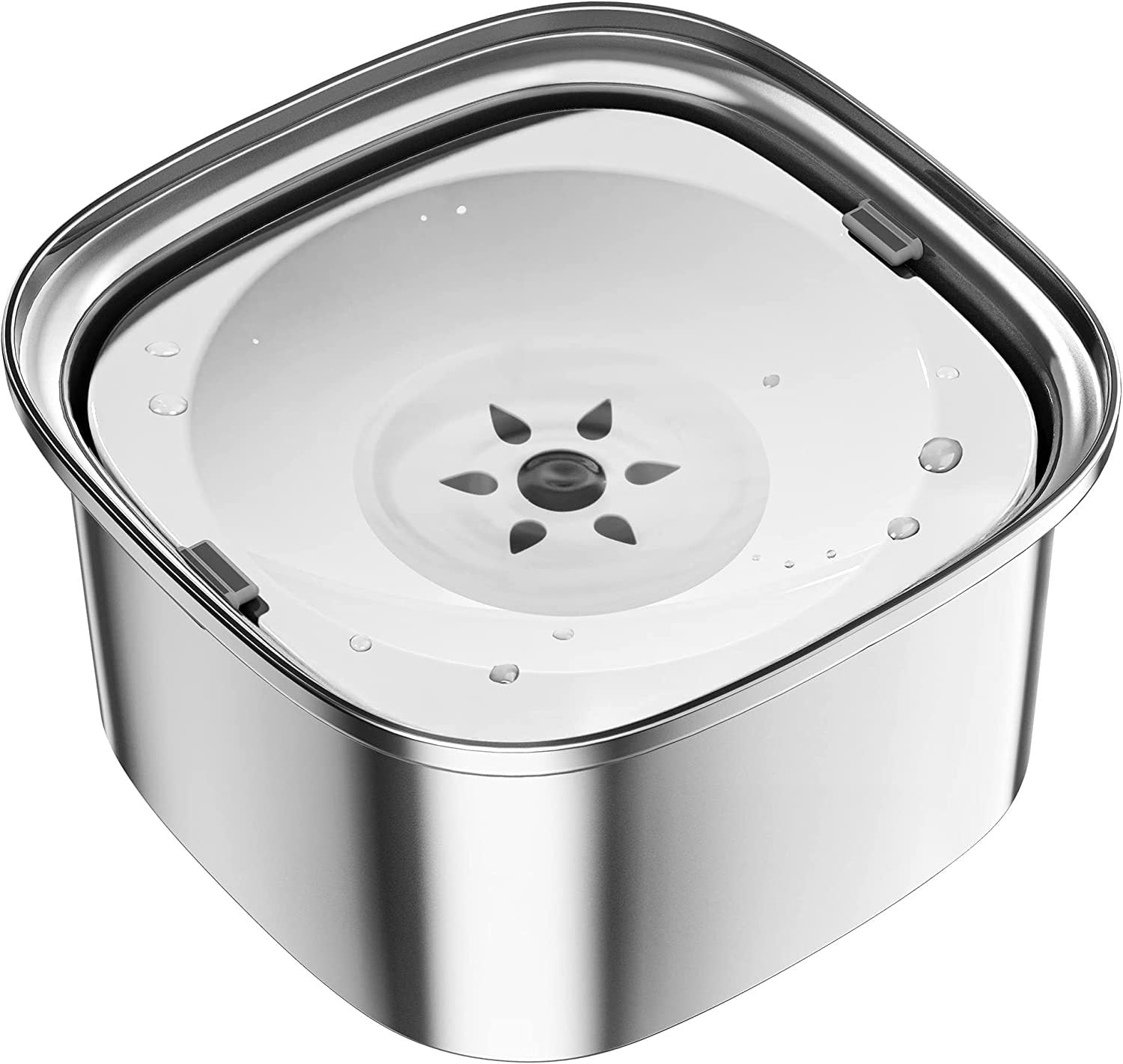 Pet Stainless Steel Water Bowl Large Capacity Floating - PetsWage